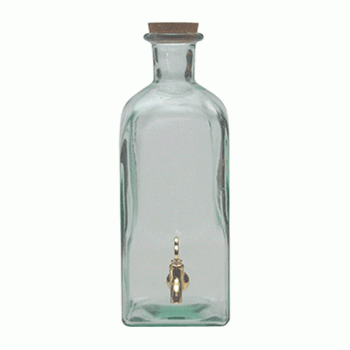 Лимонадник (диспенсер для напитков) с краном и пробкой, 2 л, прозрачный, стекло, San Miguel