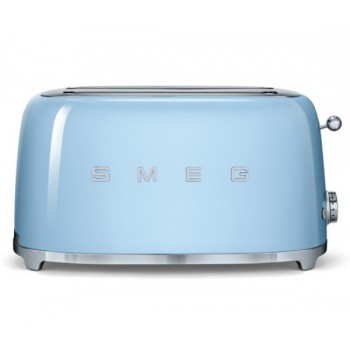 Тостер на 4 ломтика TSF02PBEU, голубой, нержавеющая сталь, серия Стиль 50-х г.г., Smeg