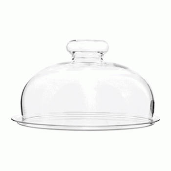 Поднос для сыра с крышкой, D=20/21 см, H11.5 см, прозрачный, стекло, Trendglas
