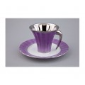 Сервиз чайный, 15 предметов на 6 персон, фиолетовый с платиной, коллекция Ancient Egypt, Rudolf Kampf