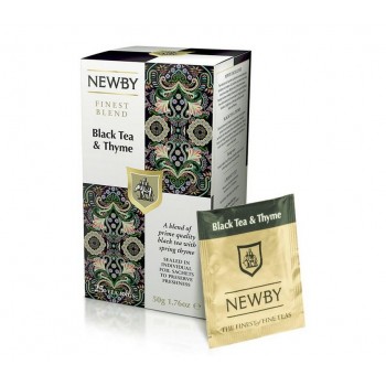 Чай черный с чабрецом Black Tea & Thyme, 25 пакетиков, Newby