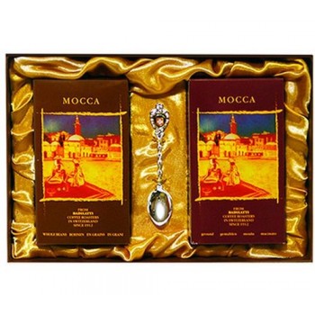 Подарочный набор кофе Мокка (зерно) + Мокка (молотый), 2 х 250 г, Badilatti