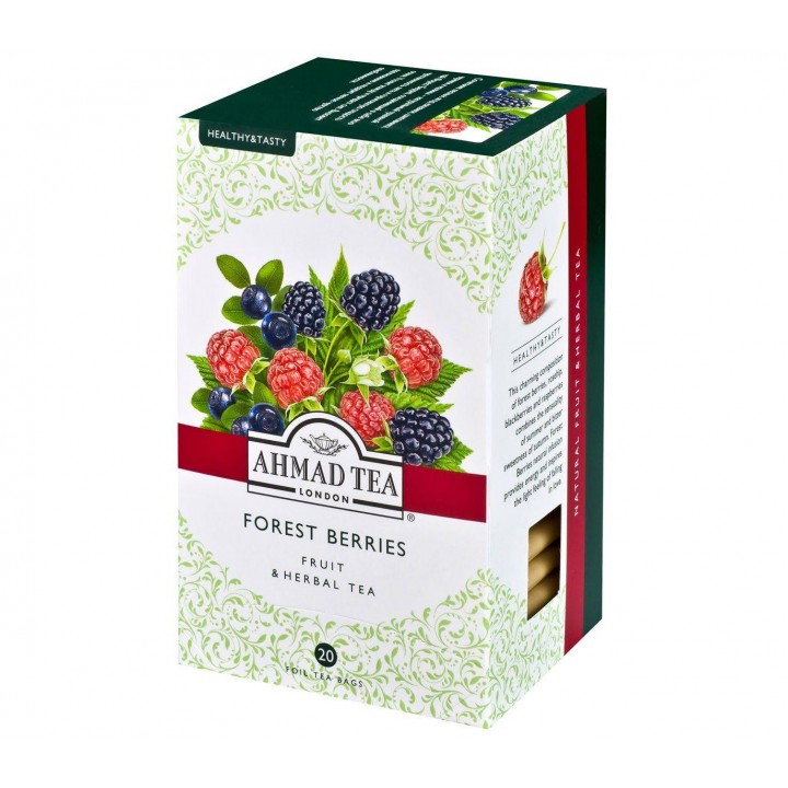 Травяной чай с лесными ягодами (Форест берриз), 20 фольгированных пакетиков х 2 г, AHMAD TEA