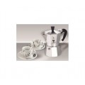 Подарочный набор: CAROSELLO 3 чашки + 2 белые кофейные пары + 2 ложки, Bialetti