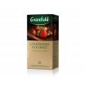 Чай черный Strawberry Gourmet с клубникой, 25 пакетиков, Greenfield
