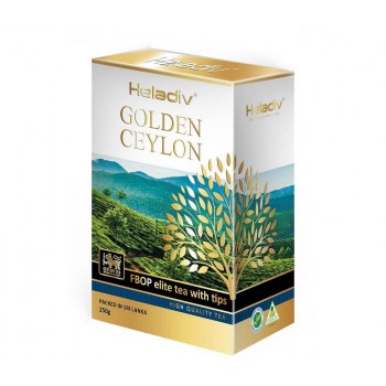 Чай листовой черный GOLDEN CEYLON FBOP ELIT TEA WITH TIPS, 250 г, Heladiv