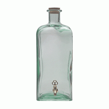 Лимонадник (диспенсер для напитков) с краном и пробкой, 5 л, h39 см, прозрачный, стекло, San Miguel