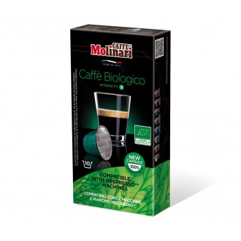 Кофе в капсулах для кофемашин Nespresso Bio Organic, 100% Арабика, 10 шт. по 5 г, Molinari