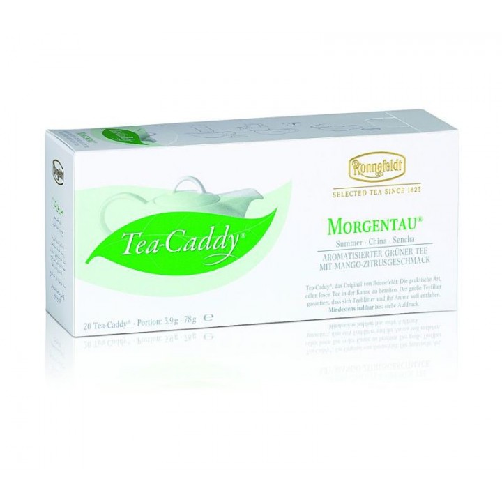 Чай зеленый для чайника со вкусом манго и цитрусовых Tea-Caddy Моргентау, 20 шт. х 3.9 г, Ronnefeldt