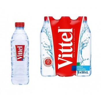 Вода минеральная, 0.5 л, негазированная, пэт, упаковка 6 шт., Vittel