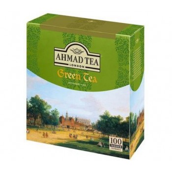 Чай зеленый, 100 пакетиков c ярлычками х 2 г, AHMAD TEA