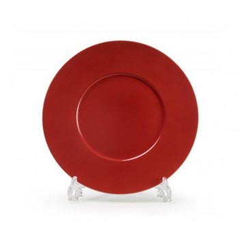 Тарелка 27 см, красная, фарфор, коллекция Putoisage rouge, La Maree