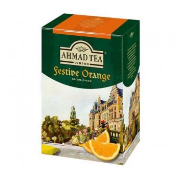 Чай черный Фестив Оранж с ароматом апельсина, 90 г, AHMAD TEA
