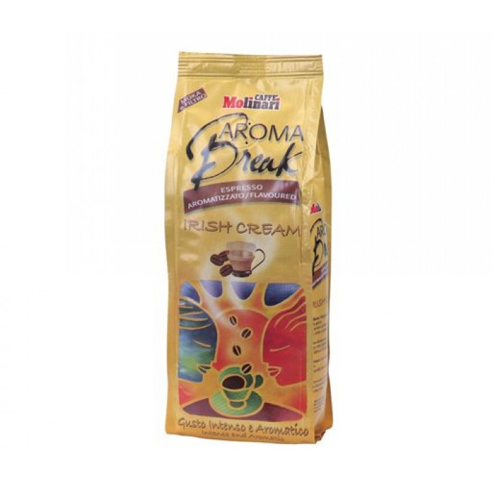 Кофе молотый ароматизированный "AROMA BREAK" IRISH CREAM FLAVOUR, пакет 0.25 кг, Molinari