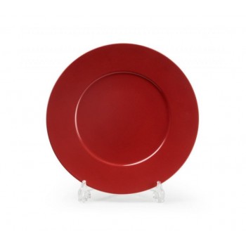 Тарелка десертная 23 см, красная, фарфор, коллекция Putoisage rouge, La Maree