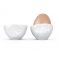 Набор подставок для яиц "УДИВЛЕНИЕ&СИМПАТЯГА", 2 шт., O 5 см, белые, фарфор, Tassen