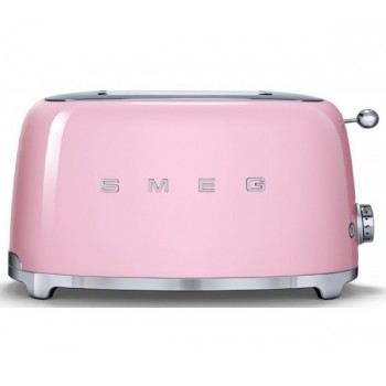 Тостер на 4 ломтика TSF02PKEU, розовый, нержавеющая сталь, серия Стиль 50-х г.г., Smeg