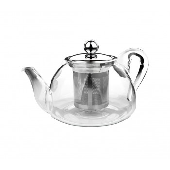 Чайник для кипячения и заваривания, стеклянный с фильтром 800 мл, 621708, серия Kristall, Ibili