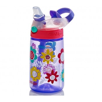Детская бутылочка для воды Gizmo Flip, 420 мл, фиолетовая, пластик, Contigo
