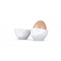 Набор подставок для яиц "УДИВЛЕНИЕ&СИМПАТЯГА", 2 шт., O 5 см, белые, фарфор, Tassen