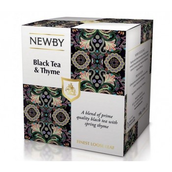 Черный чай с чабрецом, картонная упаковка 100 г, Newby