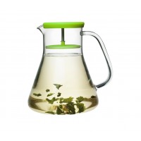 Чайник стеклянный Dancing Leaf, 1.2 л, зеленый, QDO