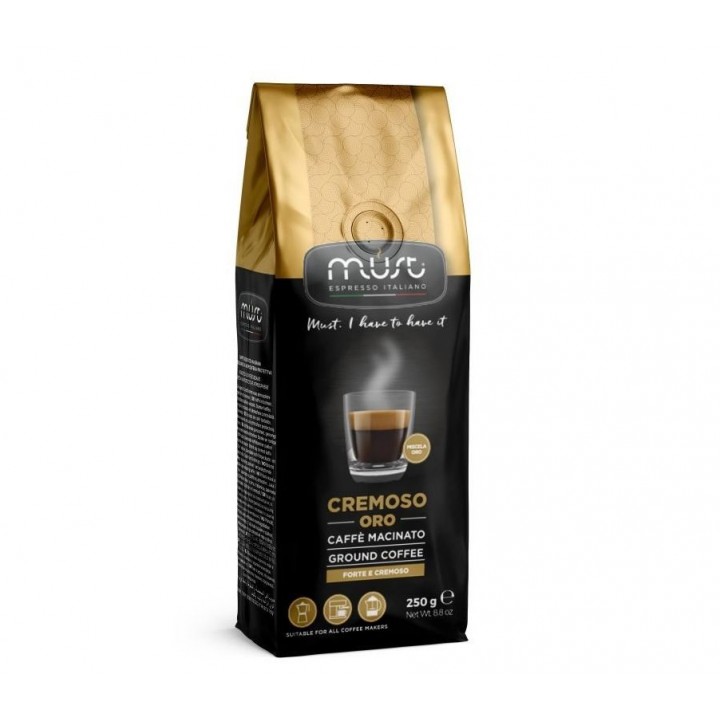 Кофе в зернах Cremoso Oro, пакет 250 г, Must