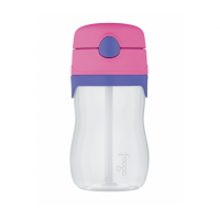 Бутылочка-непроливайка с трубочкой Foogo 0,33 л, розовая, Thermos