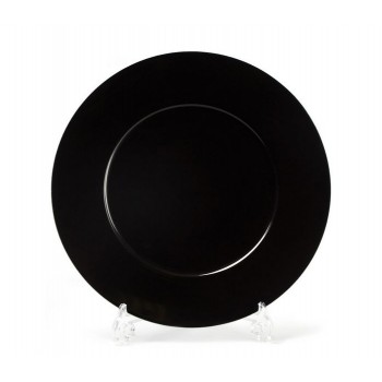 Блюдо круглое 31см, черное, фарфор, коллекция Putoisage noir, La Maree