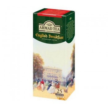 Чай черный Английский завтрак, 25 пакетиков с ярлычками х 2 г, AHMAD TEA