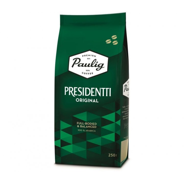Кофе в зернах Presidentti original, 250 г, Paulig