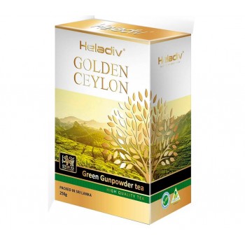 Чай листовой зеленый Golden Ceylon Green Gunpowder, 250 г, Heladiv