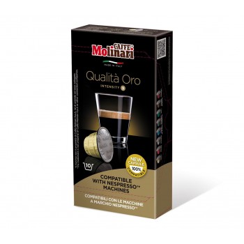 Кофе в капсулах для кофемашин Nespresso Oro, 80% Арабика / 20% Робуста, 10 шт. по 5 г, Molinari