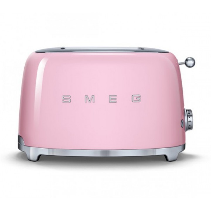 Тостер на 2 ломтика TSF01PKEU, розовый, нержавеющая сталь, серия Стиль 50-х г.г., Smeg