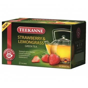 Чай зеленый Strawberry&Lemongrass, 20 пакетиков * 1.5 г, TEEKANNE