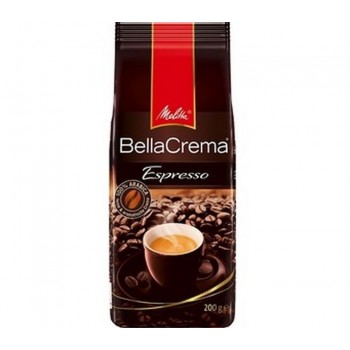 Кофе в зернах жареный BellaCrema Cafe Espresso, 200 г, Melitta
