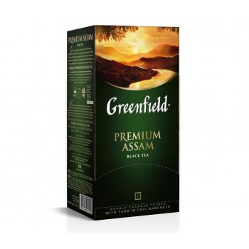 Чай черный Premium Assam, 25 пакетиков, Greenfield