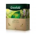 Чай зеленый Green Melissa, 100 пакетиков, Greenfield