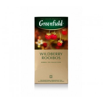 Чай травяной Wildberry Rooibo, 25 пакетиков, Greenfield