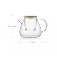 Заварочный чайник 900 мл, прозрачный, линия GLASS TEA POT, SAMADOYO
