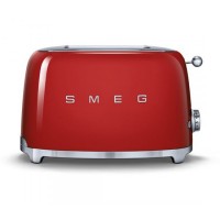 Тостер на 2 ломтика TSF01RDEU, красный, нержавеющая сталь, серия Стиль 50-х г.г., Smeg