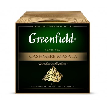 Чай черный Cashmere Masala, со специями "масала", 15 пирамидок, Greenfield