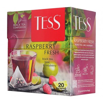 Чай черный Raspberry Fresh, 20 пирамидок, Tess