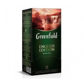 Чай черный English Edition, 25 пакетиков, Greenfield