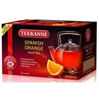 Чай фруктовый Spanish Orange гибискус, апельсин, персик, 20 пакетиков * 2.5 г, TEEKANNE