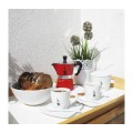 Подарочный набор: MOKA RED PASSION красная 3 чашки + 2 красные кофейные пары, Bialetti