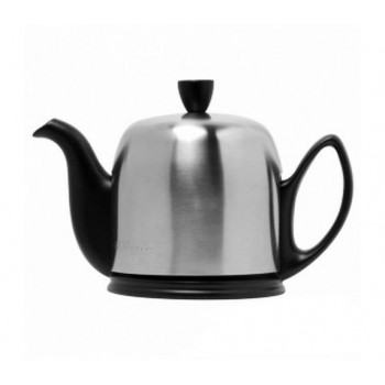 Чайник заварочный на 6 чашек, 900 мл, черный, нерж.сталь/фарфор, серия SALAM, Guy Degrenne