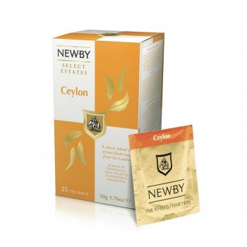 Чай черный Ceylon, 25 пакетиков, Newby