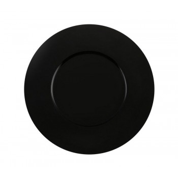 Тарелка десертная 23 см, черная, фарфор, коллекция Putoisage noir, La Maree
