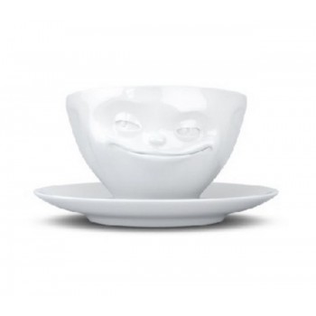 Чашка «Хитрая улыбка» маленькая, 100 мл, белая, фарфор, Tassen